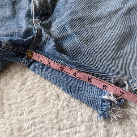 vintage LEE distressed denim Jean cut off shorts 30 - Picture 12 of 13